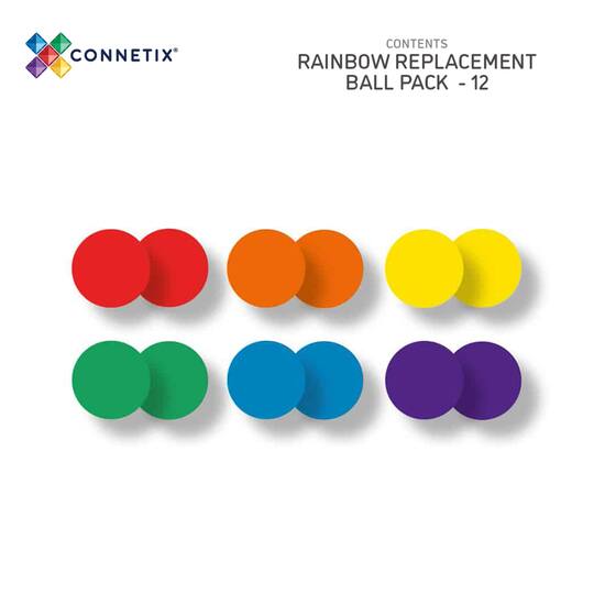 Connetix® Magnetic Tiles Rainbow Balls Pack, 12ct.